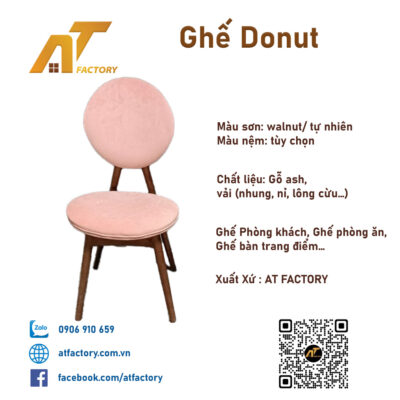 Ghế Donut hồng tựa